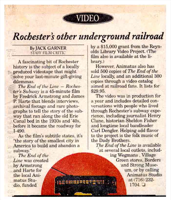Rochester's other underground railroad - Jack Garner, Gannett Newspapers